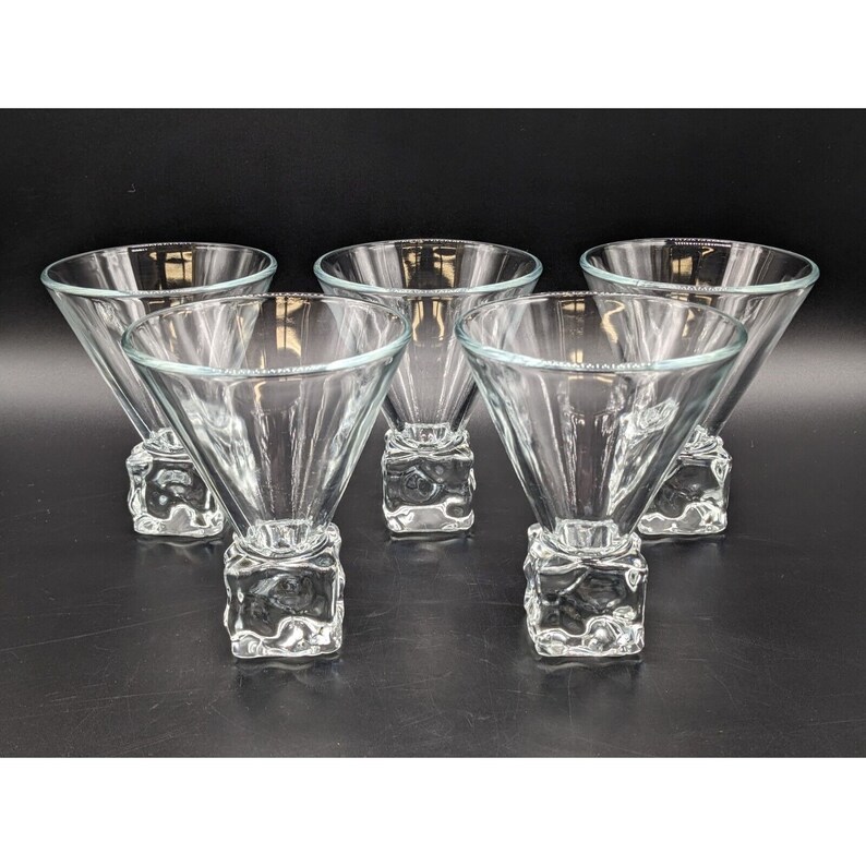 Disaronno Melting Ice Cube Martini Glasses Cocktail Vintage Etsy