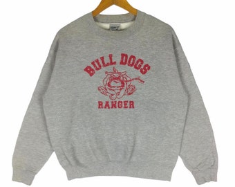 Vintage Edwin Sports-sweater Bull Dogs Ranger – grafische print jaren 90