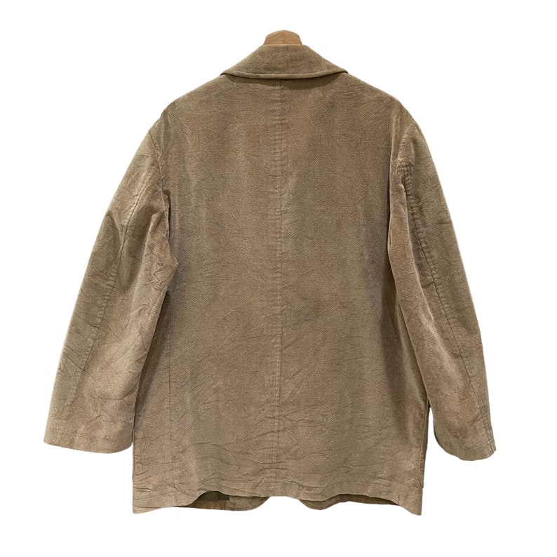 Vintage 90s Courreges Homme chaqueta de abrigo con botones de terciopelo imagen 8