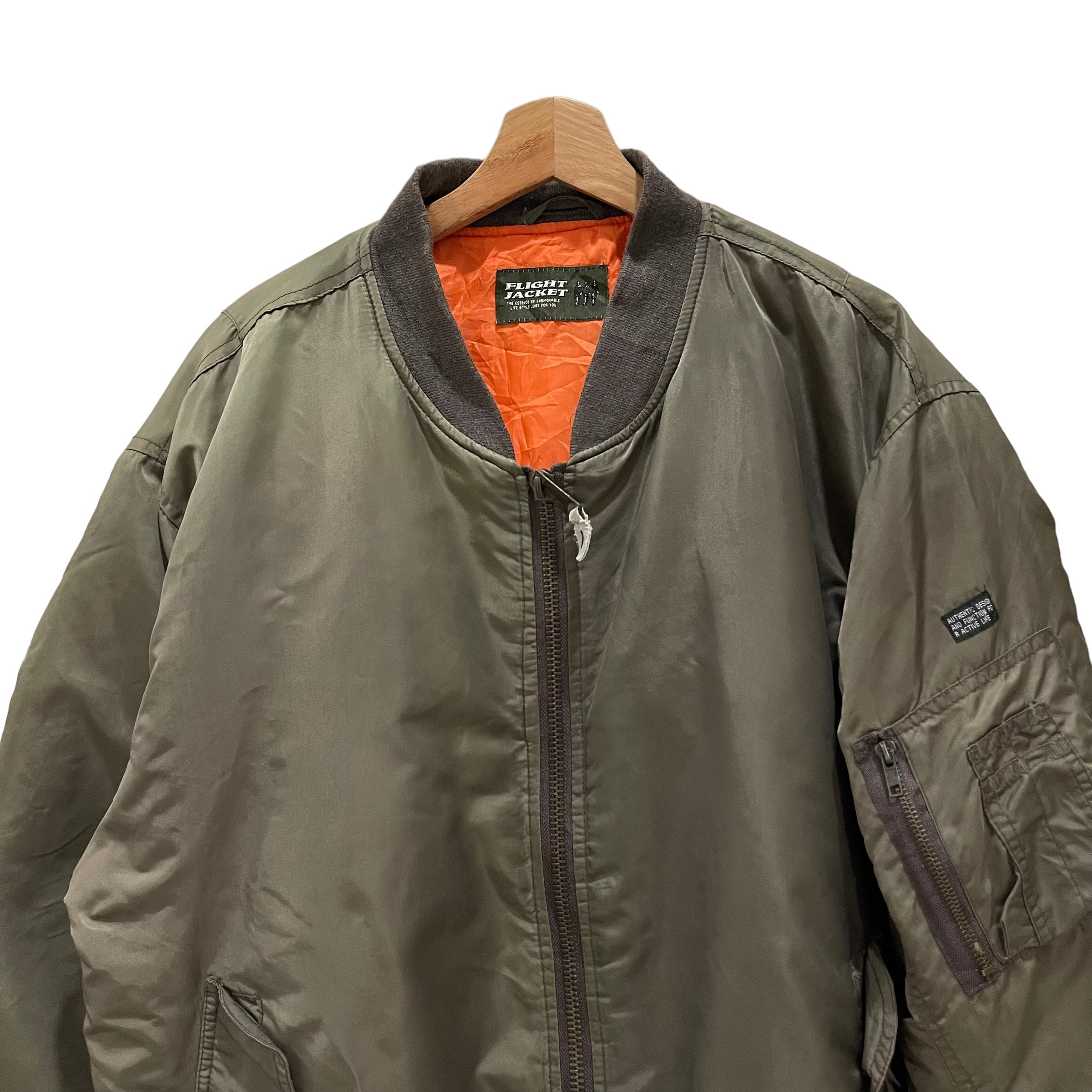 Vintage!! MA-1 Kanye West Outfit Military Style Army Green