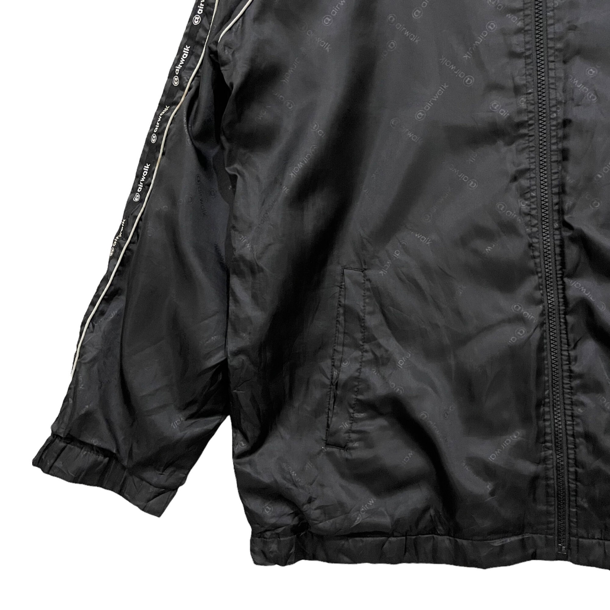 90s USA製 AIRWALK エアウォーク フリースジャケット 黒×白