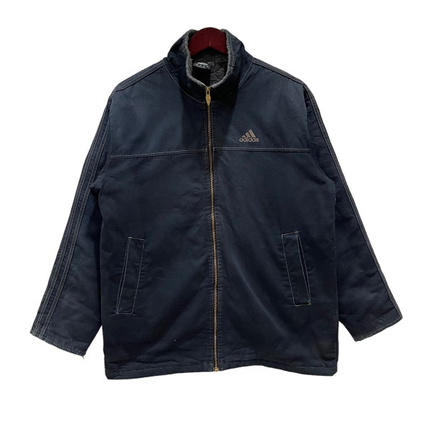 Vintage Adidas Original Bomber Zipper Canvas Chore Jacket