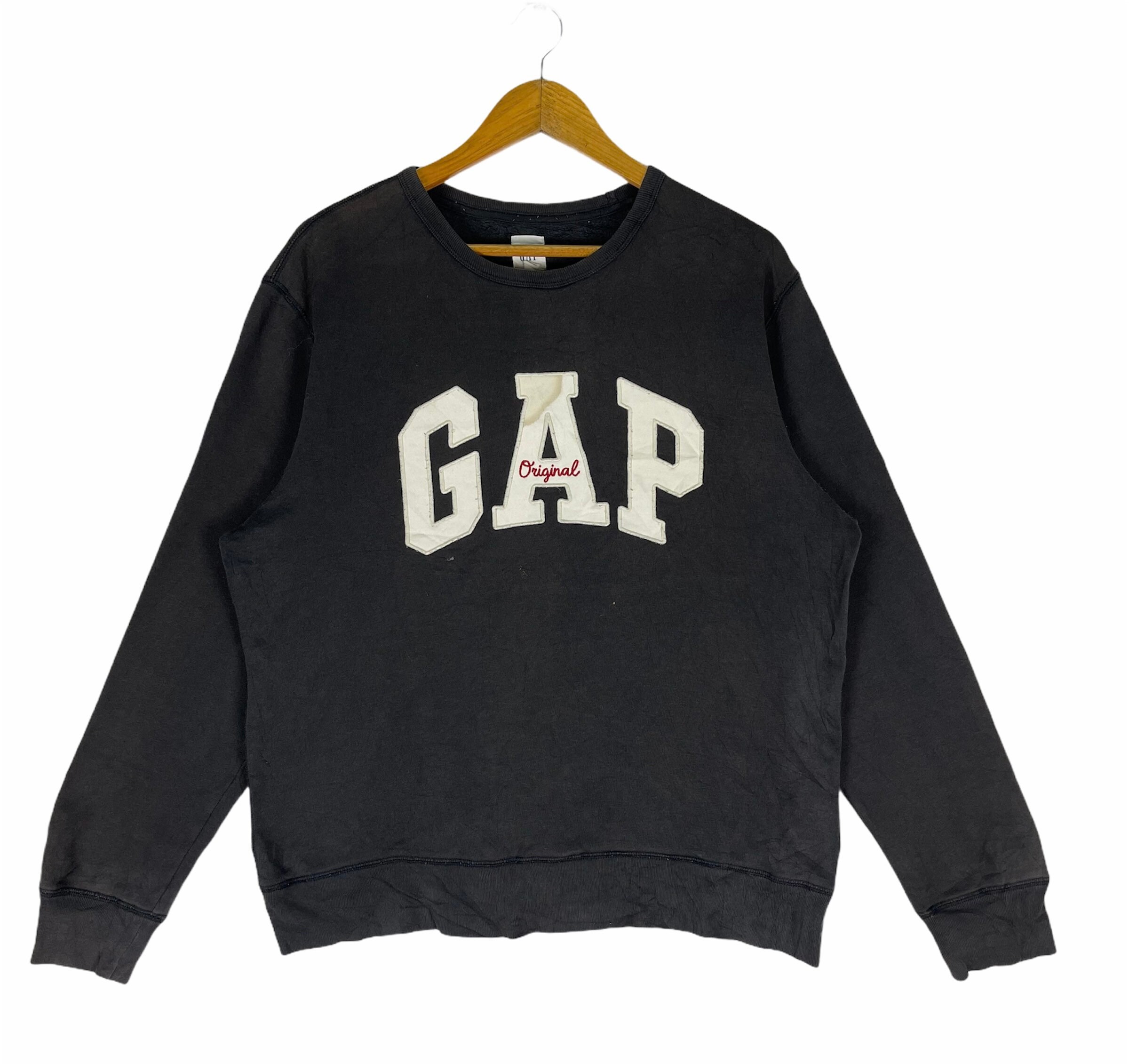 トップス 90s old gap melange sweater GAP Vintage 90s Heavy Cotton Knit Chunky Blue White Speckled