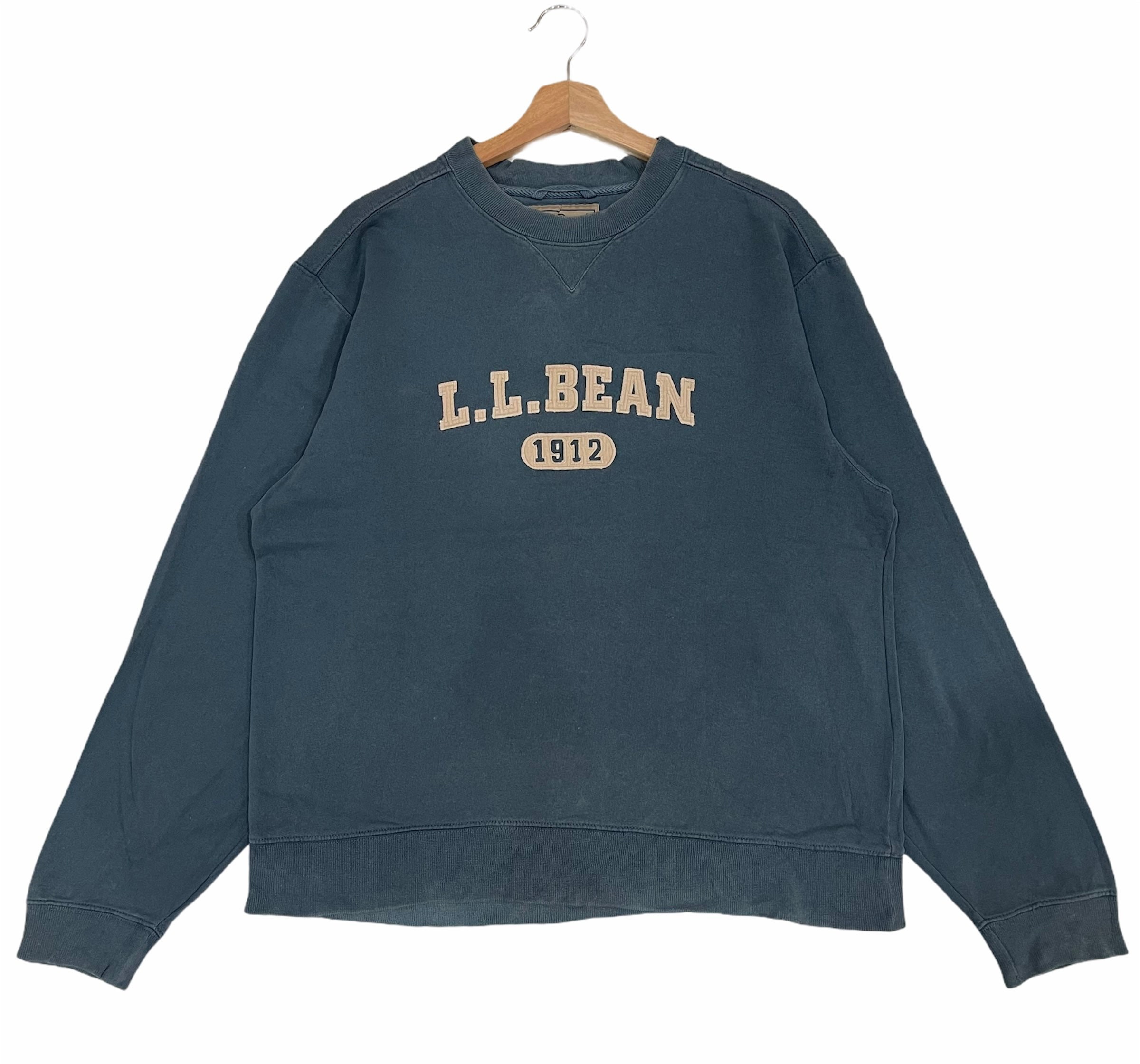 Vintage!! LL Bean 1912 Big Spell Out Big Logo Sweater
