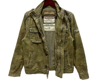 Abercrombie & Fitch カーキ ミリタリージャケット Vintage Abercrombie & Fitch Camouflage Military Army Style
