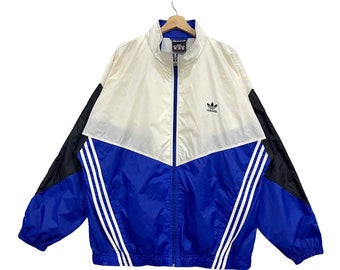 Vintage!! Adidas Original Sportswear Colour Block Windbreaker Jacket