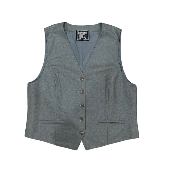 トップス Burberry London vest vintage 80s 90s Vintage 90s Burberrys Burberry London Wool Button up Vest - Etsy