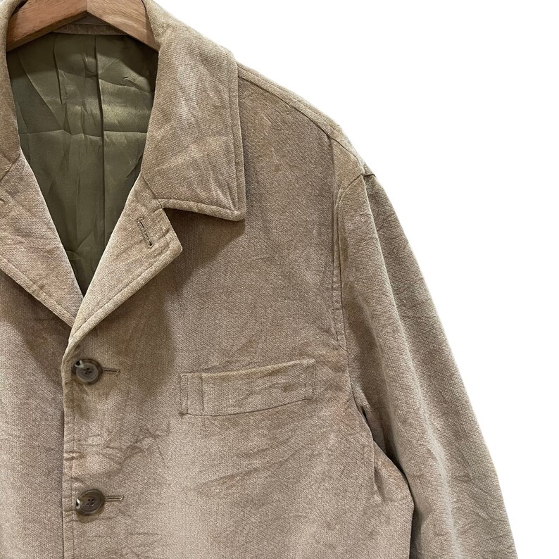 Vintage 90s Courreges Homme chaqueta de abrigo con botones de terciopelo imagen 4