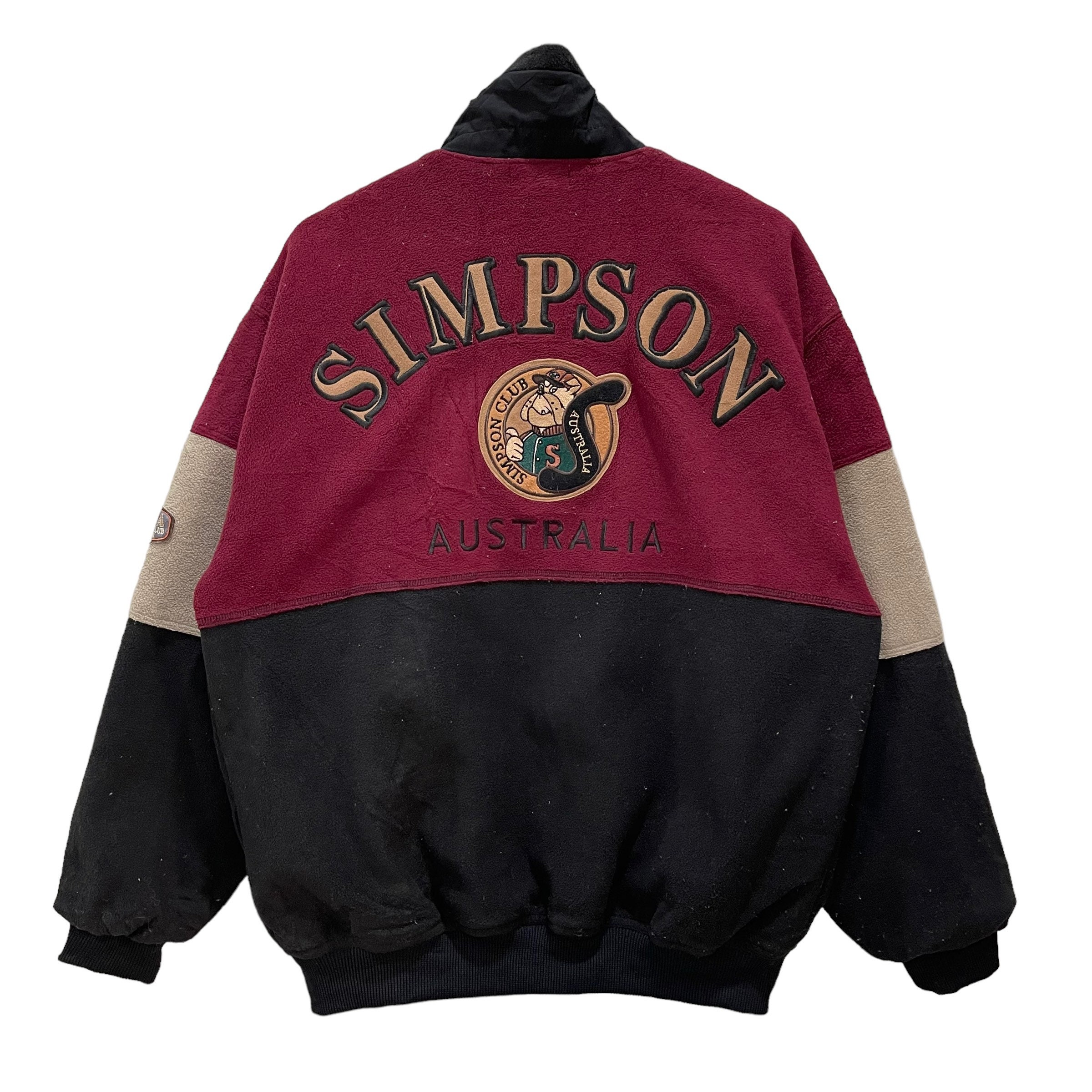 Vintage SIMPSON Sports Club Australia Multi Colour Big Spell Out