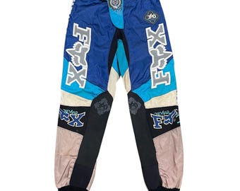 Rare Vintage 90s FOX RACING Kevlar 360 Omni Directional Flexibility Multicoloured Motocross Pant