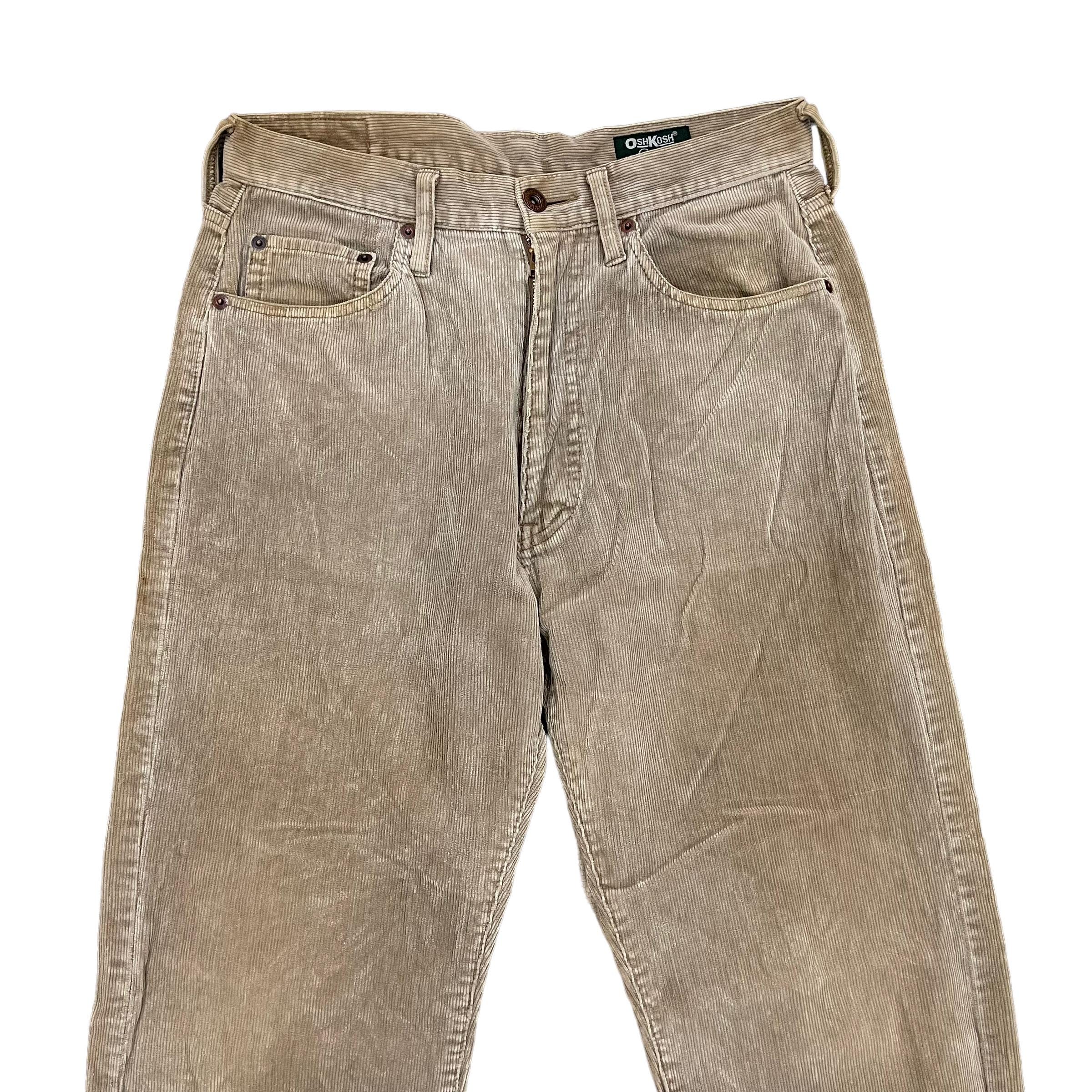 オシュコシュ　USA製　グリーン　コーディロイ　12m Size 100】 70s オシュコシュ コーデュロイ オーバーオール