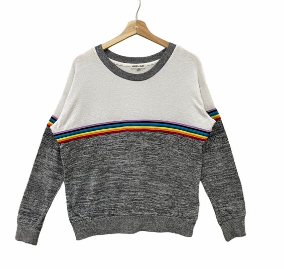 Vintage!! Inspired Hearts Multicolour Crewneck Sw… - image 1