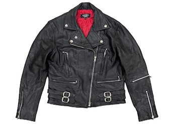 Vintage Edge Rupert Japan Leather Kinky Red Jacket Medium Burgundy