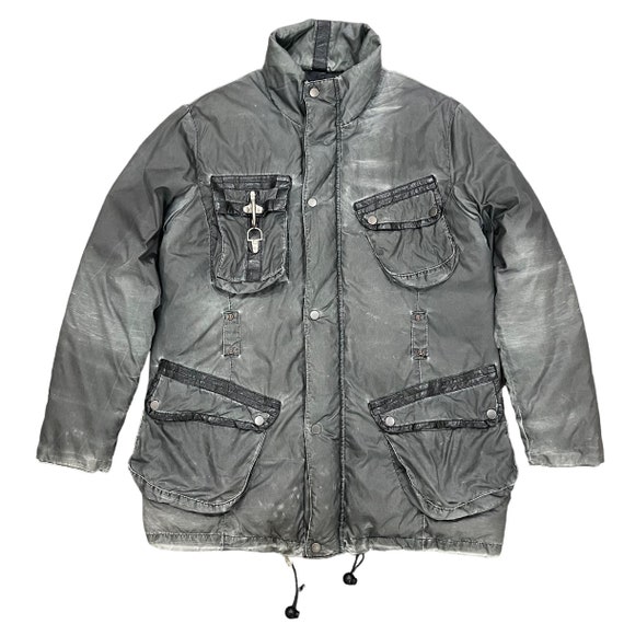 double zip bondage cargo flight jacket