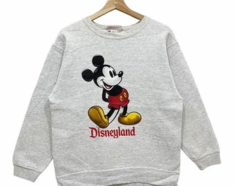 Vintage 90s Mickey Mouse Disneyland Cartoon Network Big Logo Crewneck Sweater Sweatshirt Jumper