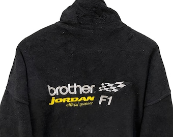 Vintage Jordan Formula One F1 Racing Fleece Jacket - Brother Sponsor - Made in England