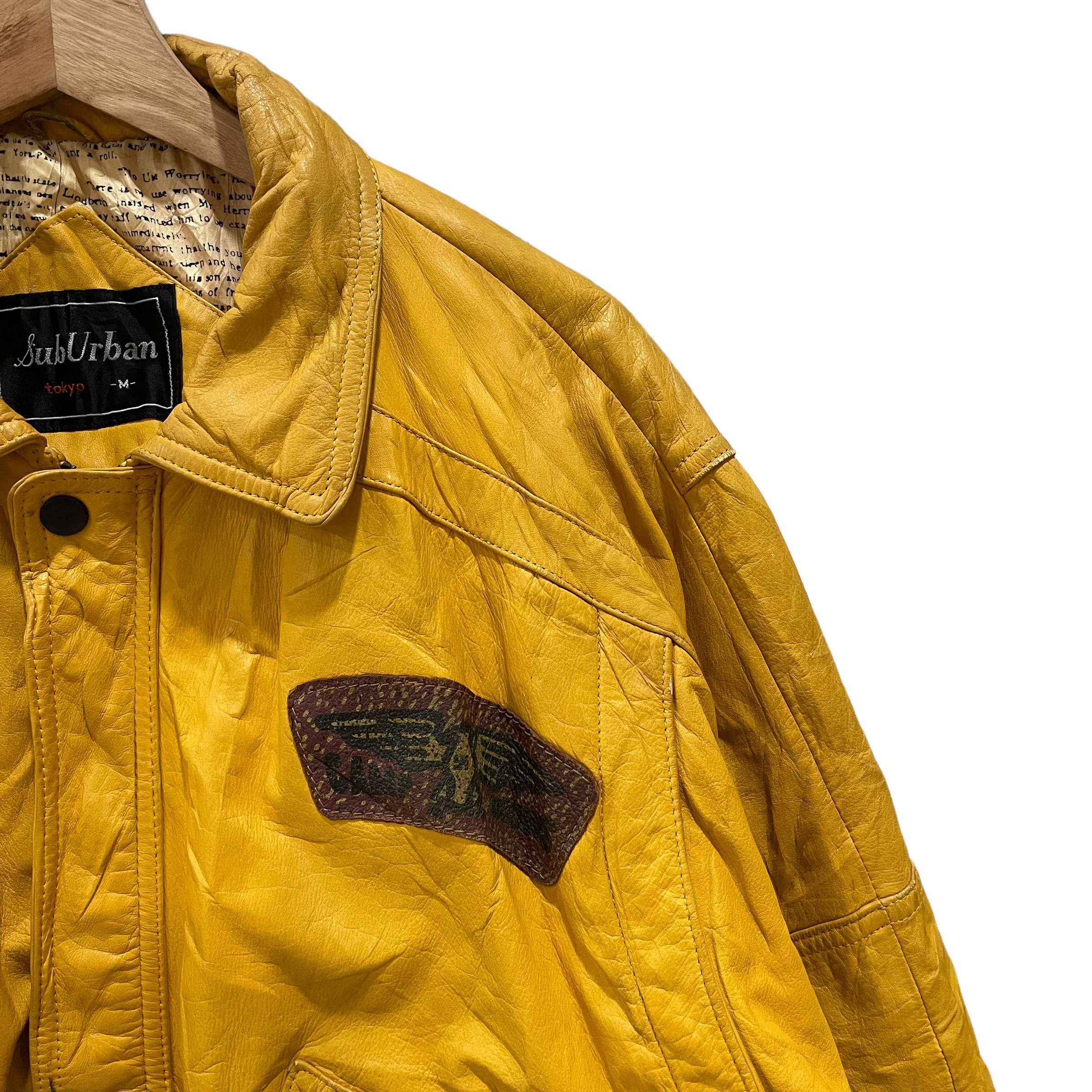 Vintage!! Suburban Japanese Brand Zipper Leather Jacket - Etsy