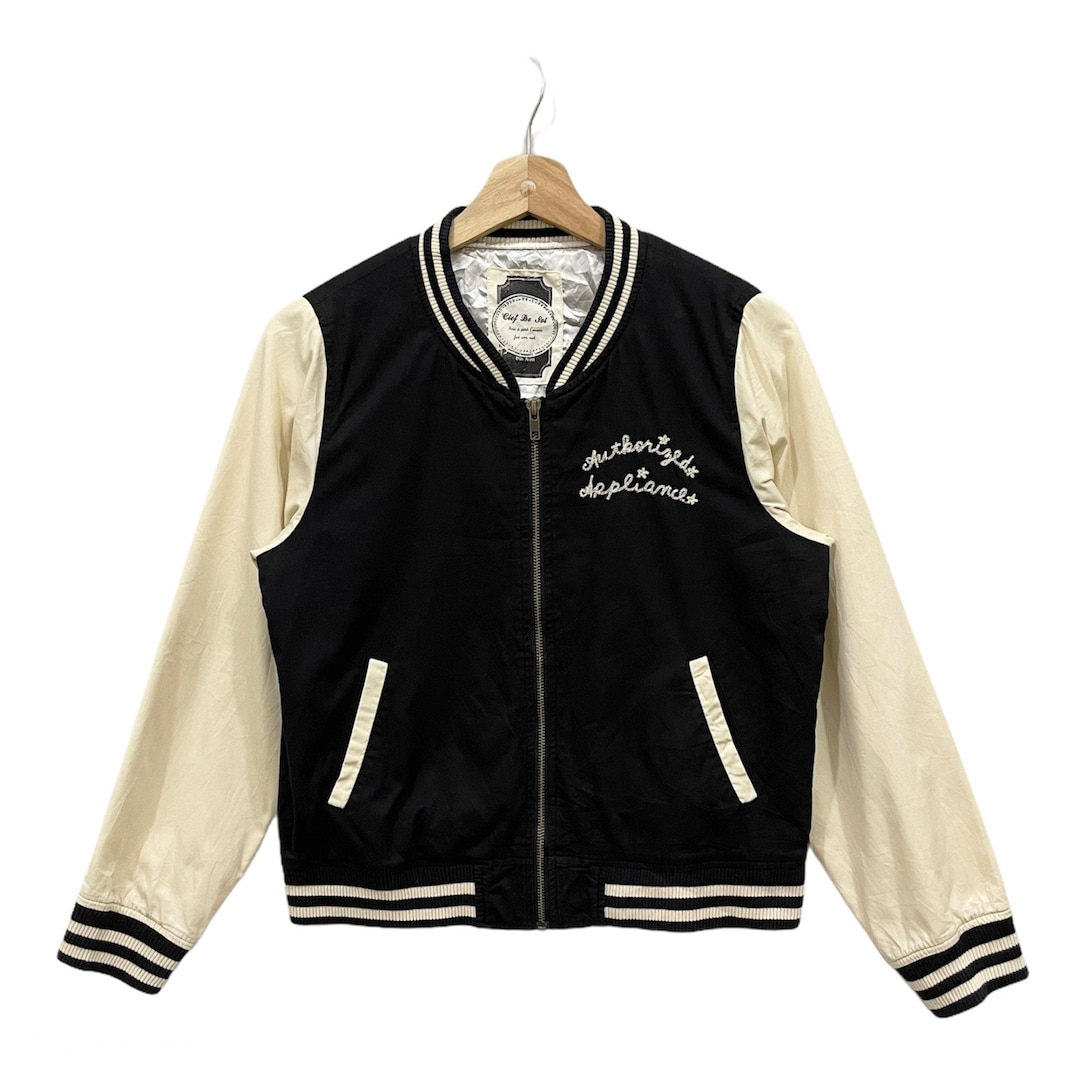 Vintage!! Clef De Sol Zipper Varsity Jacket - Etsy Vintage!! Clef De Sol Zipper Varsity Jacket - Etsy