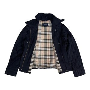 Authentic Burberry London Nova Check Quilted Jacket | Vintage Plaid Outerwear | Designer British Coat | Size 13