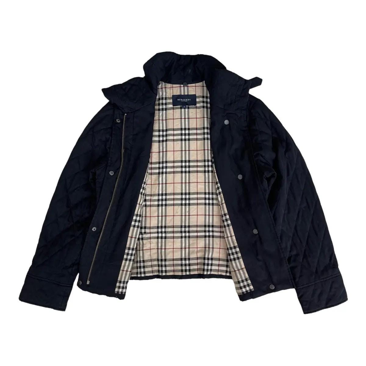 Authentic Burberry London Quilted Cropped Jacket: Nova Check, Size