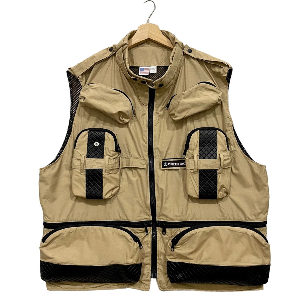 Gilet Photographe Tamrac USA – Vintage Années 90, Poches 3D, Nettoyé