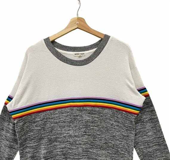 Vintage!! Inspired Hearts Multicolour Crewneck Sw… - image 2