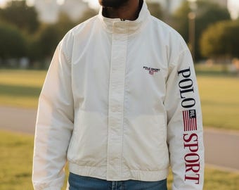 Vintage 90s Polo Sport Bomber Jacket - Ralph Lauren Sportsman XL