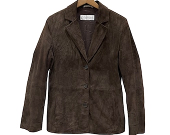 Vintage Max Mara Made in Italy Leather Jacket Coat Blazer