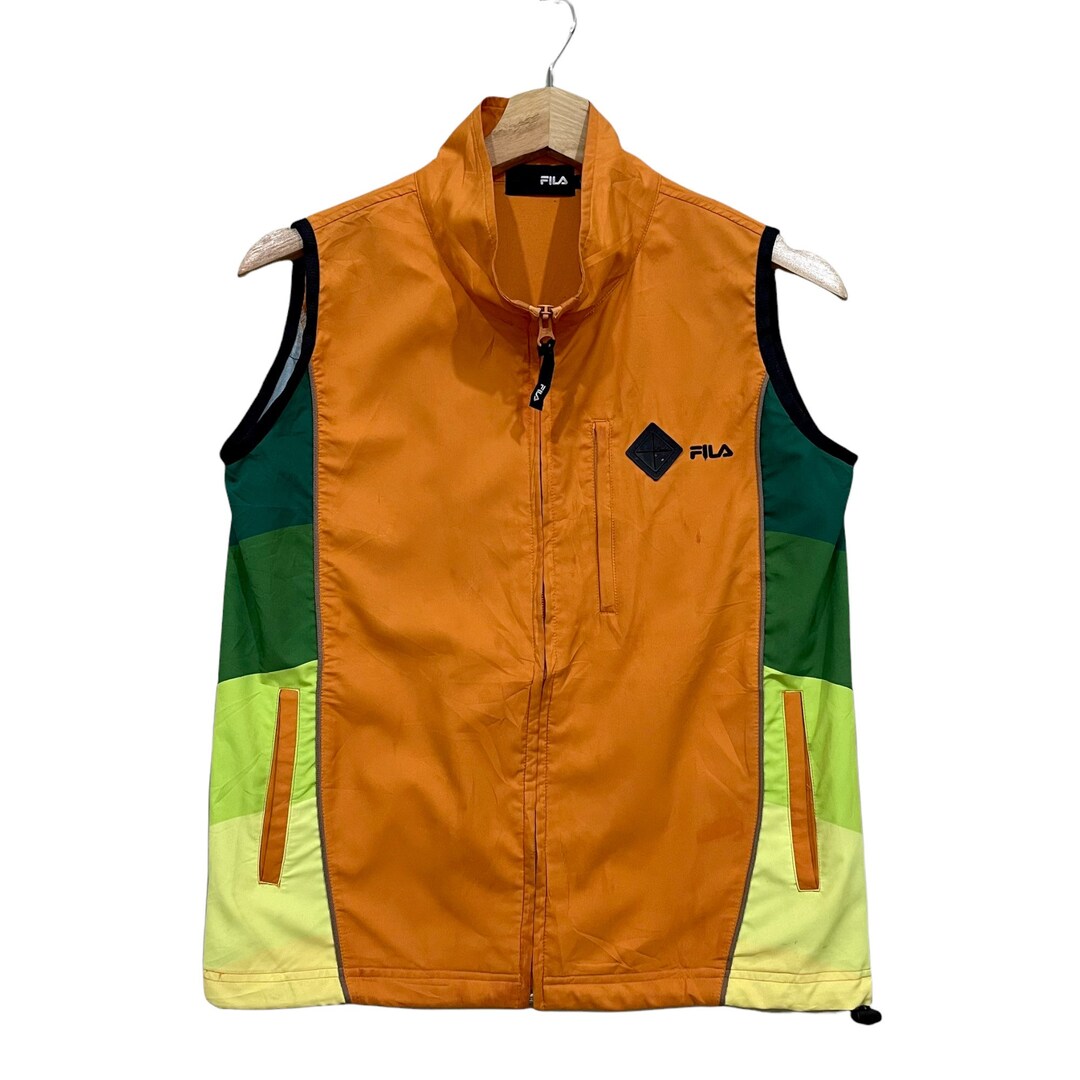 Vest Fila Daunenweste Buy Vintage!! Fila Colour Block Zipper Vest