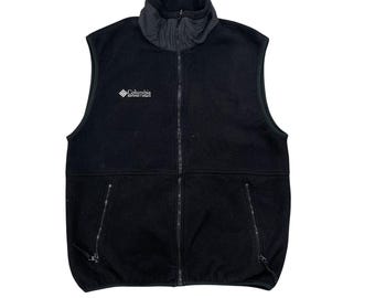 Vintage Columbia Sportswear Made in USA Deep Pile Outdoor Zipper Vest