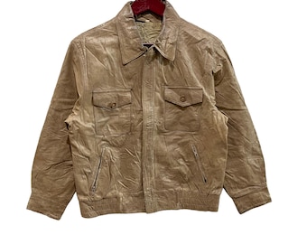 1*0様 90s Eddie bauer real leather car co Vintage EDDIE BAUER Mens Sz XL TALL Brown Leather Heavy CAR