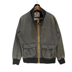 Vintage!! Quiksilver Quicksilver Canvas Chore Zipper Bomber Jacket