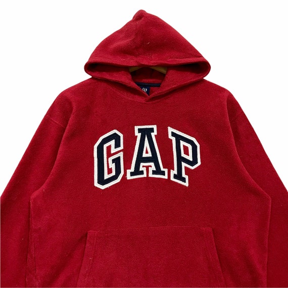 Gap Baby Girls Off White Pink Sherpa Lined Logo Hoodie Sweatshirt