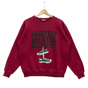 Vintage Converse All Star Chuck Taylor Big Logo Spell Out Pullover Sweater Sweatshirt