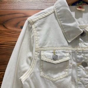 Sällsynt vintage 90-tals Body Glove Surf Style Spell Out Denim Trucker Jacket Button bild 4