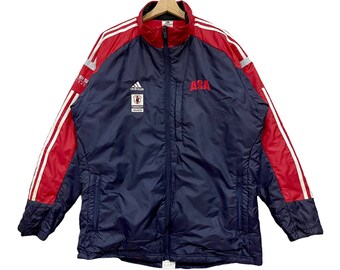 Vintage!! Adidas JFA Football Windbreaker Jacket - Etsy