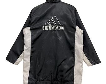 Vintage!! Adidas Big Logo Embroidery Windbreaker Jacket