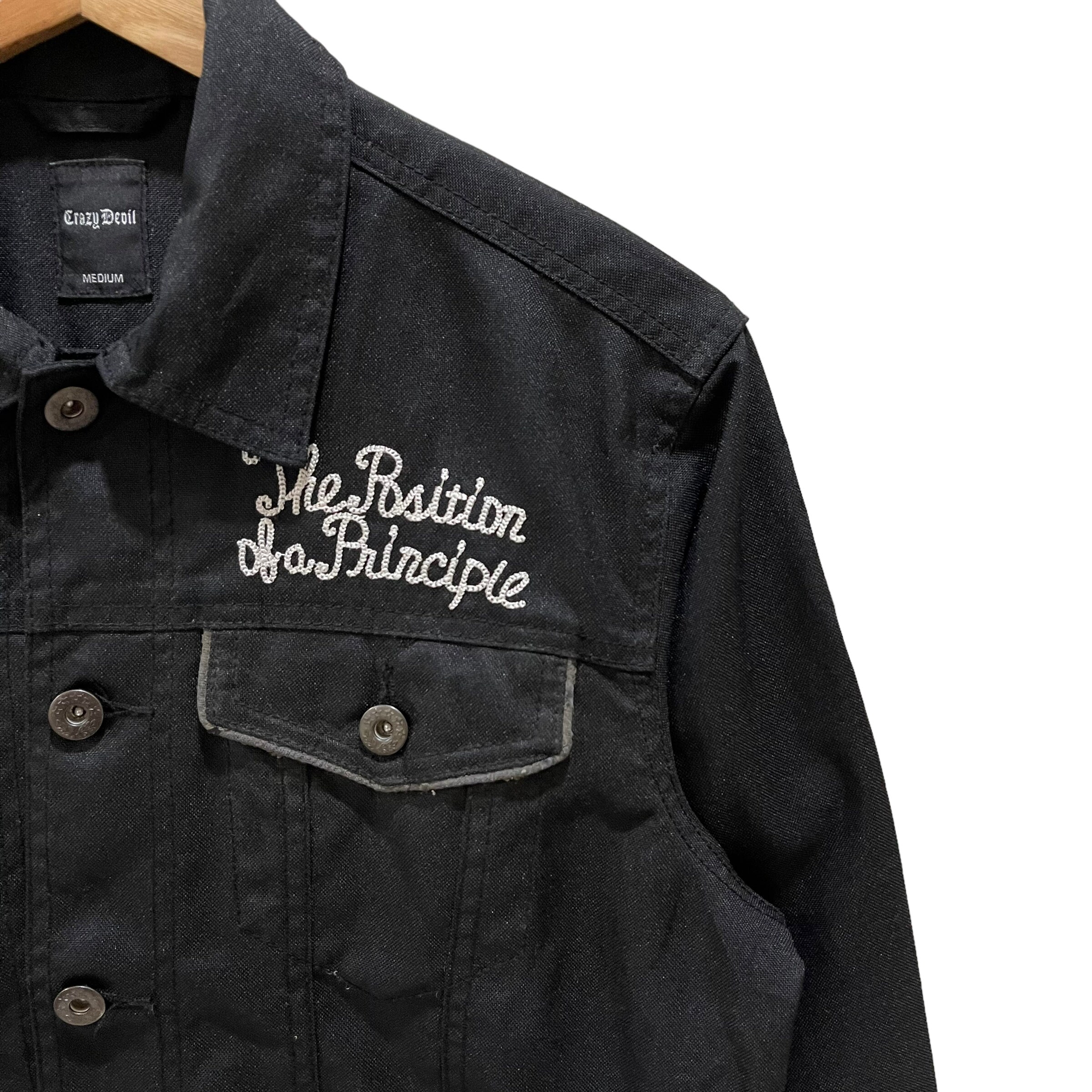 Vintage Crazy Devil Japanese Motorcycle Gang Button Jacket Vintage Crazy Devil Japanese Motorcycle Gang Button Jacket