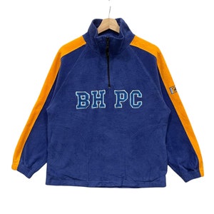 Vintage!! Beverly Hills Polo Club BHPC Big Spell Out Fleece Sweater Sweatshirt