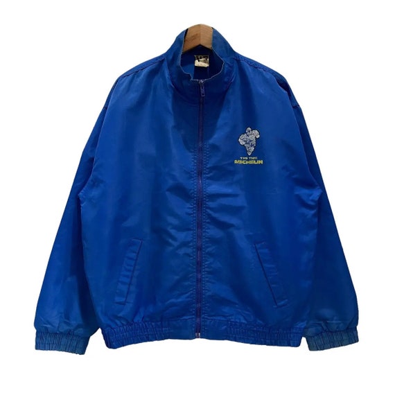 Joluvi Vintage 90s Velour Track Jacket Men's Size Large Blue