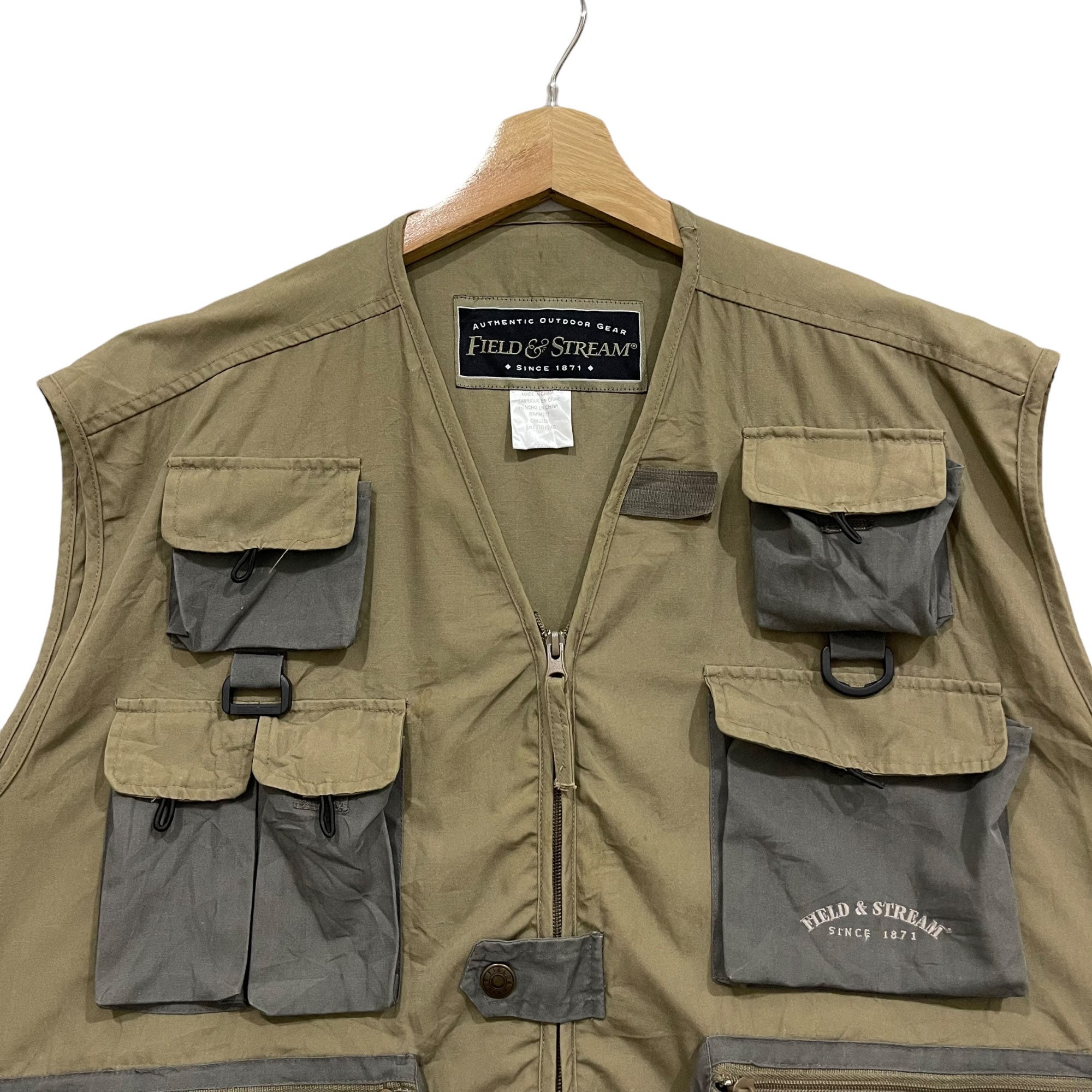 Vintage!! Field and Stream Multi Pocket Military Outdoor Fishing