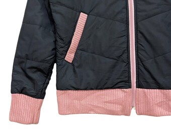 Antiguo!! Le Coq Sportif Chaqueta acolchada con cremallera y logo