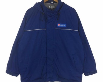 Vintage PEPSI Hoodie Windbreaker Jacket Sportswear Streetwear Etsy New Zealand