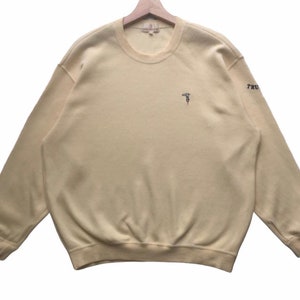 Vintage!! TRUSSARDI Jeans Small Spell Out Small Logo Sweater Sweatshirt
