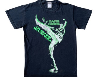 デヴィッド・ボウイのTシャツ、オリジナルツアーシャツ、白のソフトな