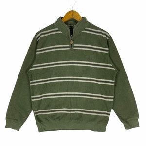 Vintage!! Gianni Valentino Sripped Small Spell Out Small Logo Sweater Sweatshirt