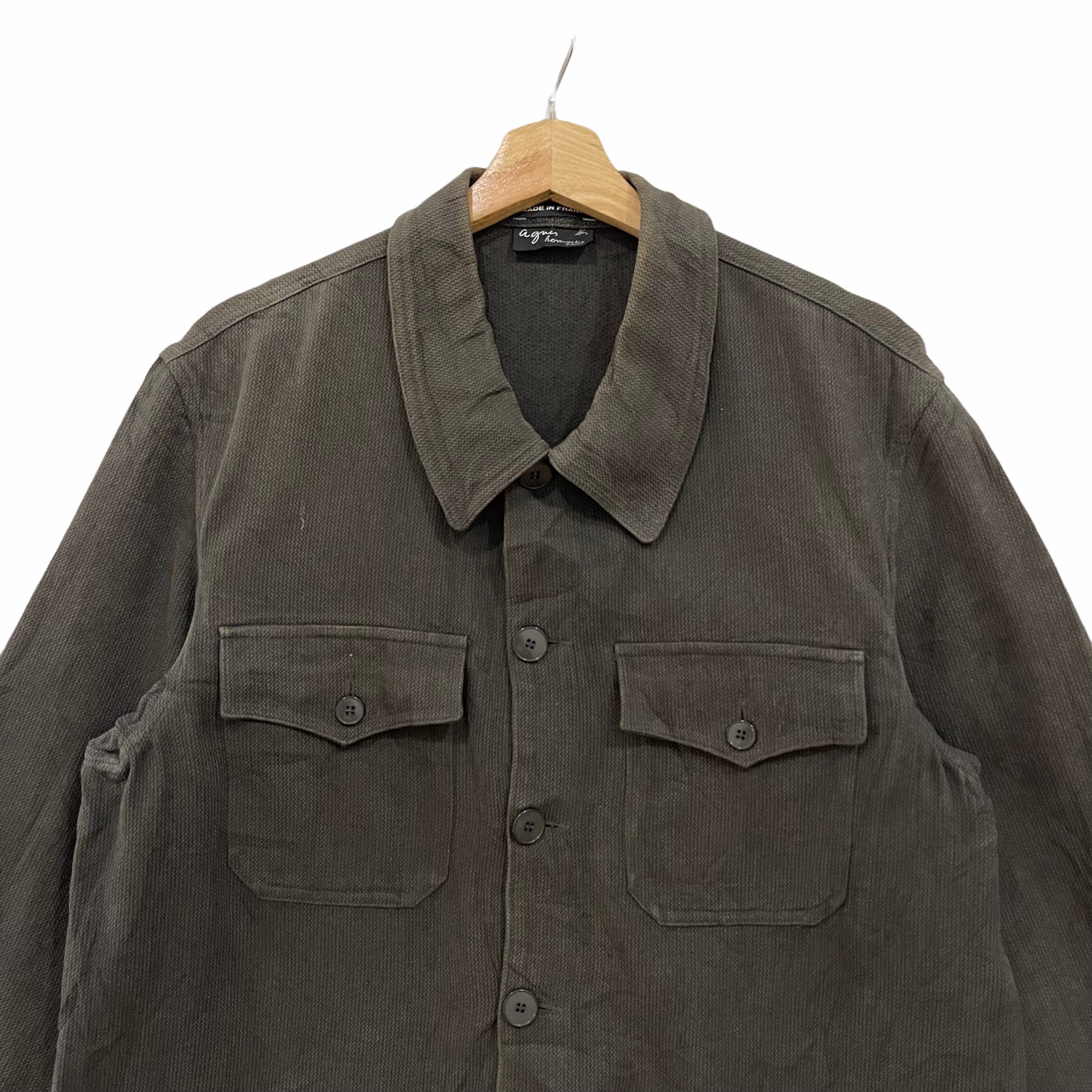 ジャケット・アウター 90s agnes b. PVC jacket made in France agnes b 90s homme zip Work Jacket Black made in France USED