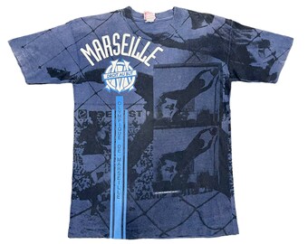 Camiseta vintage del club de fútbol Olympique de Marsella de los años 90 - Ligue 1