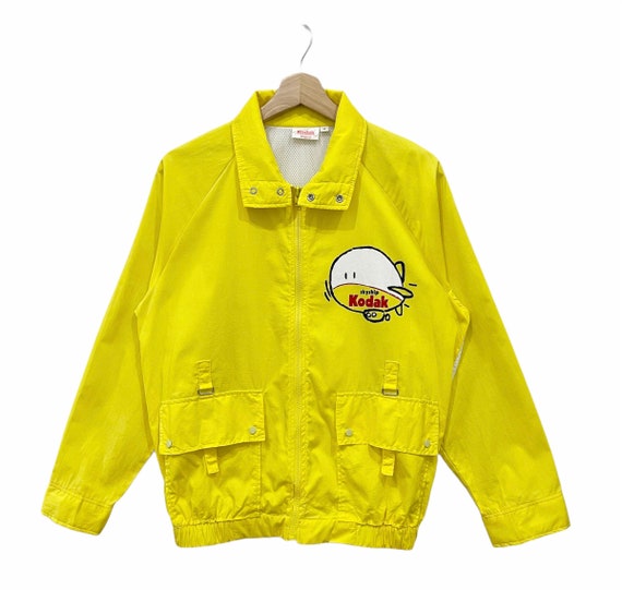 ◆KODAK◆ Color Eye Semi Overfit Collar Anorak Jacket YELLOW Vintage!! Kodak Skyship Zipper Pockets Big Logo Jacket - Etsy