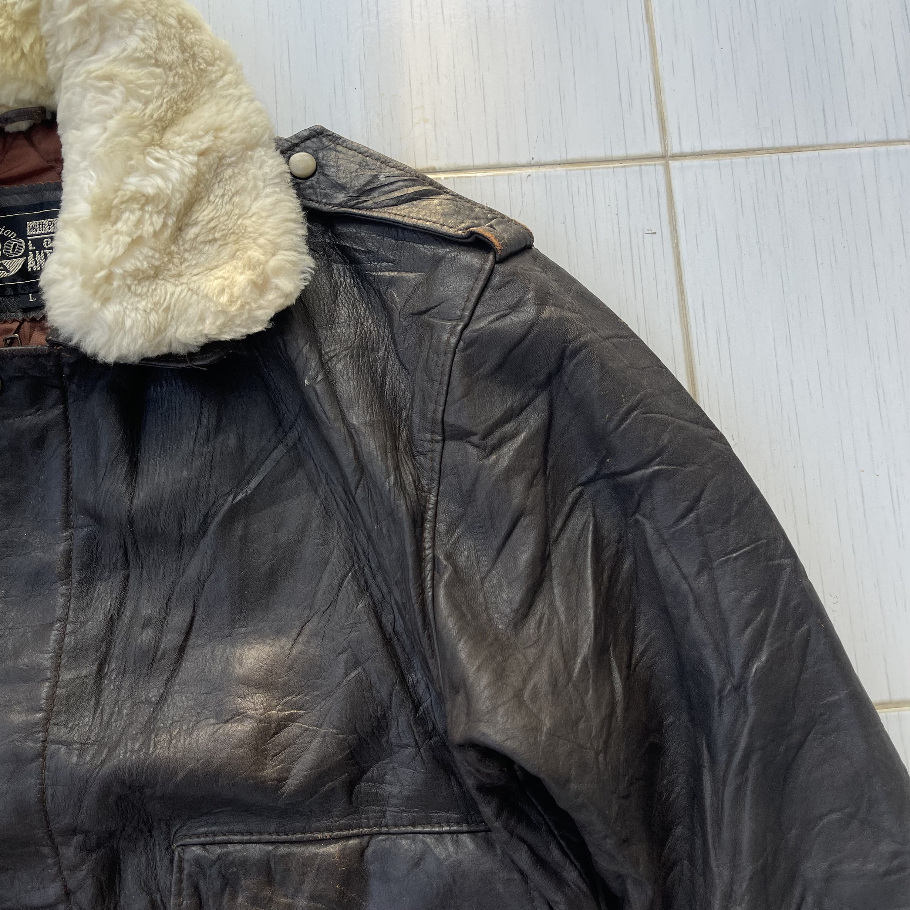 Rare Vintage 80s Genuine Leather Zipper Bomber Jacket - Etsy